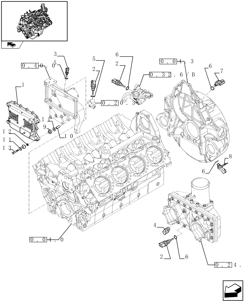 Схема запчастей Case IH FVAE2884X B200 - (0.17.0) - ELECTRONIC INJECTION (504115142) 