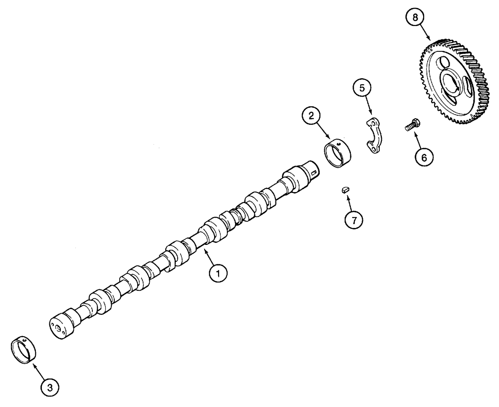 Схема запчастей Case IH 5250 - (2-050) - CAMSHAFT, 6-590 ENGINE, 6T-590 ENGINE (02) - ENGINE