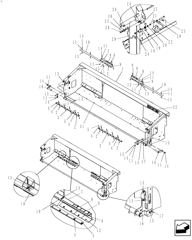 Схема запчастей Case IH 3016 - (58.130.01) - MAIN FRAME (58) - ATTACHMENTS/HEADERS