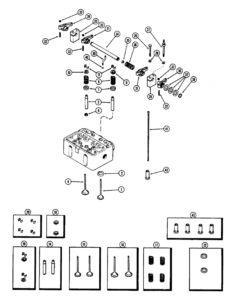 Схема запчастей Case IH 1060 - (404) - VALVES AND VALVE MECHANISM, (284) SPARK IGNITION ENGINE (10) - ENGINE