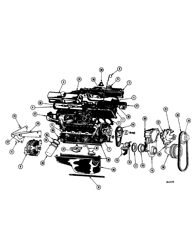 Схема запчастей Case IH 1060 - (348) - CYLINDER HEAD, CHRYSLER LH-318 ENGINES (10) - ENGINE