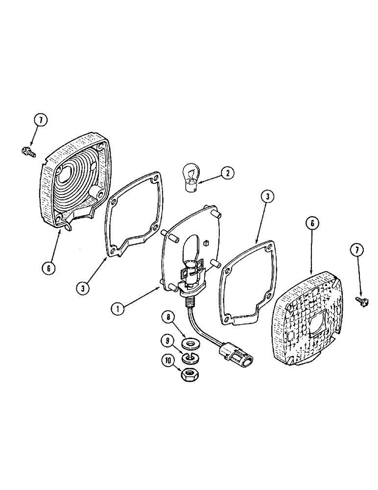 Схема запчастей Case IH 1020 - (4-04) - MARKER LIGHT (04) - ELECTRICAL SYSTEMS