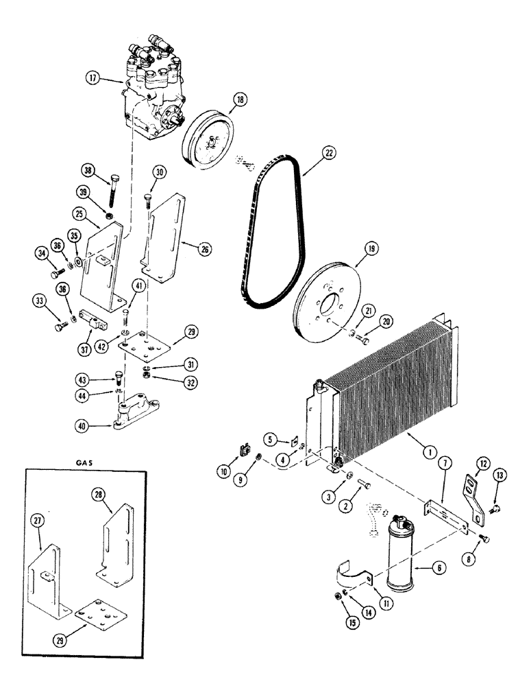 Схема запчастей Case IH 870 - (322) - AIR CONDITIONER (09) - CHASSIS/ATTACHMENTS