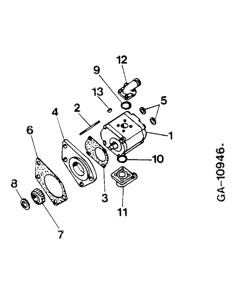 Схема запчастей Case IH D-155 - (16-13) - HYDRAULIC PUMP 