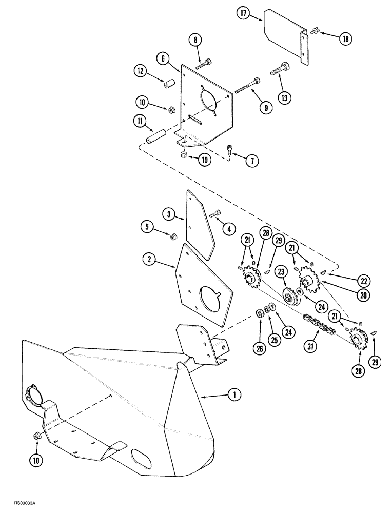 Схема запчастей Case IH 1015 - (9-042) - PICKUP DRIVE (58) - ATTACHMENTS/HEADERS