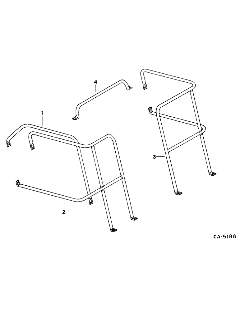 Схема запчастей Case IH 1460 - (20-08) - SEPARATOR, REAR HANDRAILS Separation