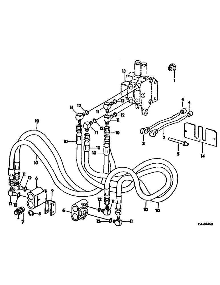 Схема запчастей Case IH 4568 - (10-29) - HYDRAULICS, VALVE BANK AND CONNECTIONS, FOR TWO VALVE BANK ASSEMBLY (07) - HYDRAULICS