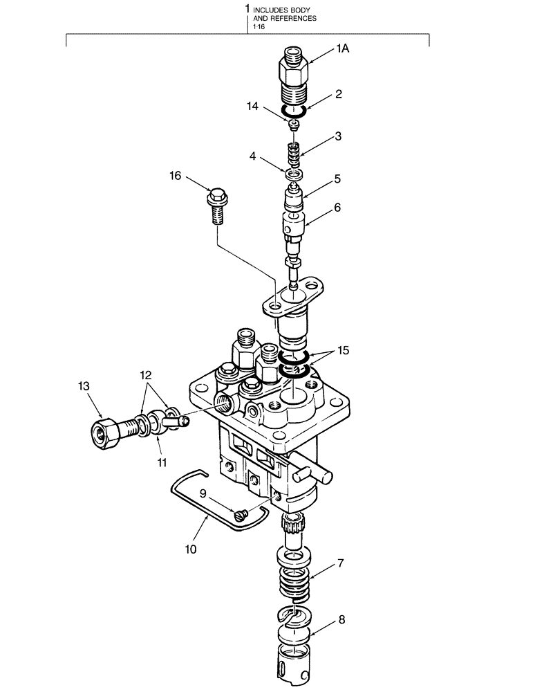 Схема запчастей Case IH FARMALL 31 - (01.13) - INJECTION PUMP (01) - ENGINE