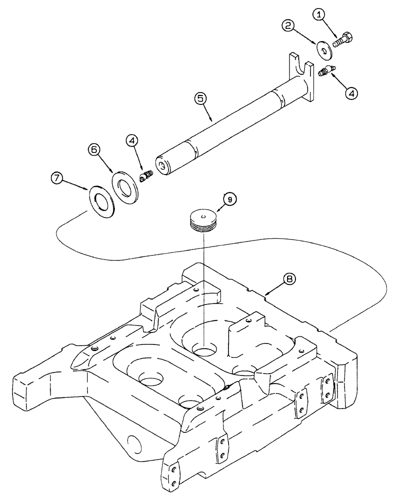 Схема запчастей Case IH 7250 - (5-026) - FRONT AXLE SUPPORT, 2-WHEEL DRIVE (05) - STEERING