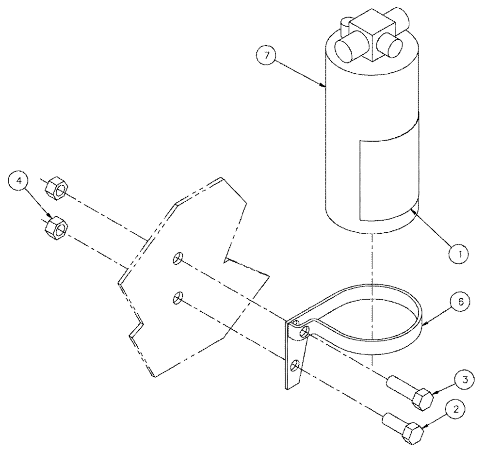 Схема запчастей Case IH SPX3310 - (02-006) - RECEIVER DRYER GROUP Cab Exterior