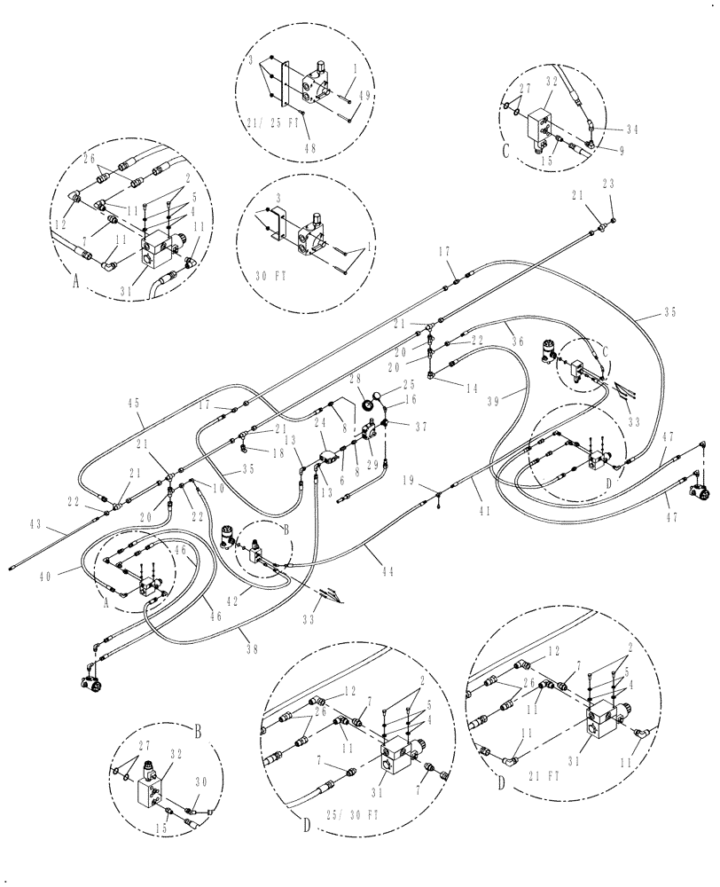 Схема запчастей Case IH DHX252 - (20.07.06[2]) - HYDRAULICS, DOUBLE SWATH, FROM PIN Y8ZB00545 (07) - HYDRAULICS
