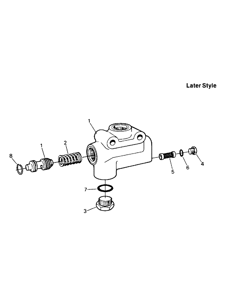 Схема запчастей Case IH PT225 - (08-24) - RELIEF VALVE (07) - HYDRAULICS