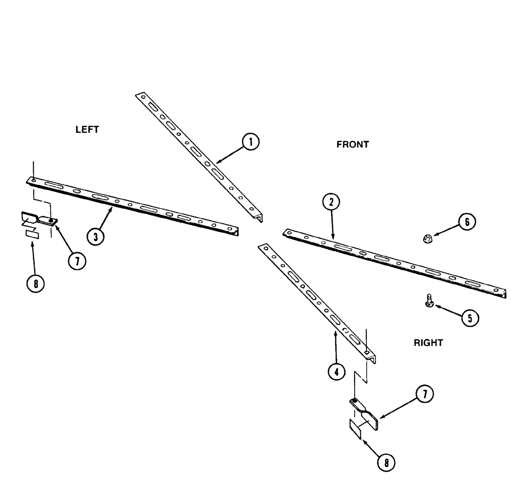 Схема запчастей Case IH 6800 - (9-18) - MAIN GANG SCRAPER SUPPORTS, 12 INCH SPACING (09) - CHASSIS/ATTACHMENTS