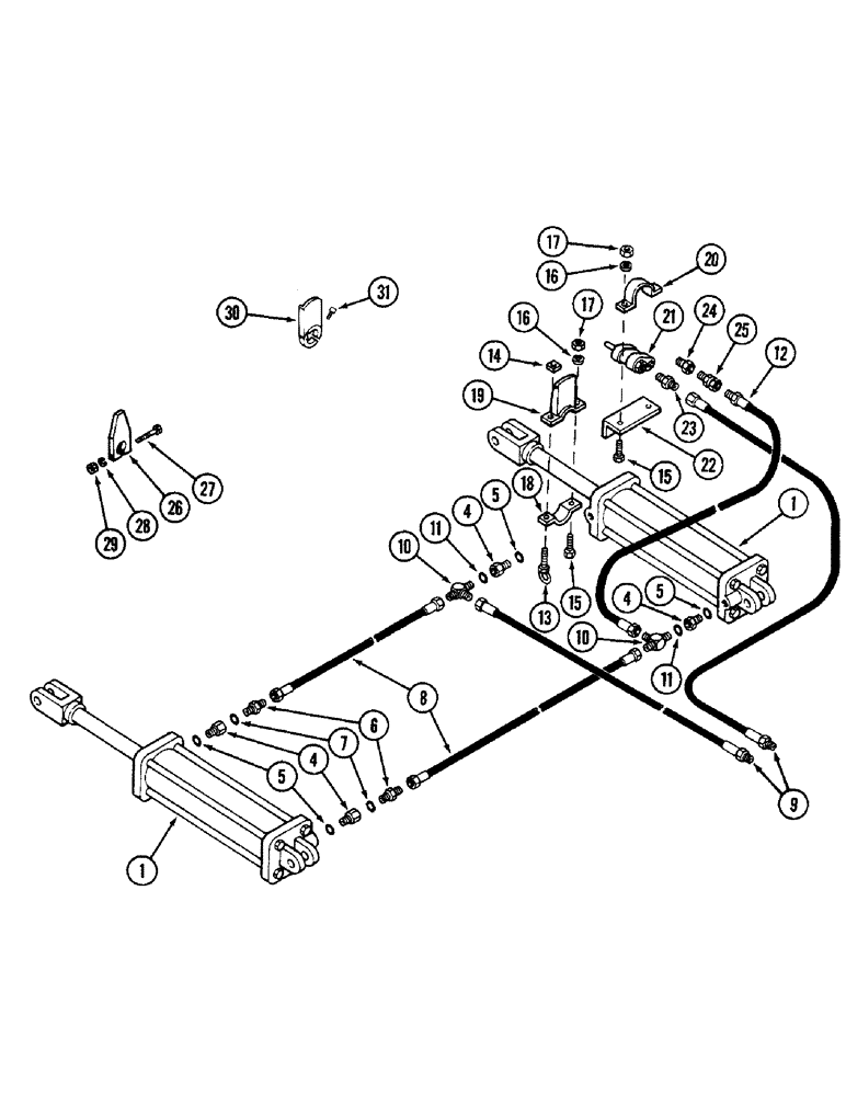 Схема запчастей Case IH RPW - (026) - DEPTH CONTROL ASSEMBLY - EXTERNAL 