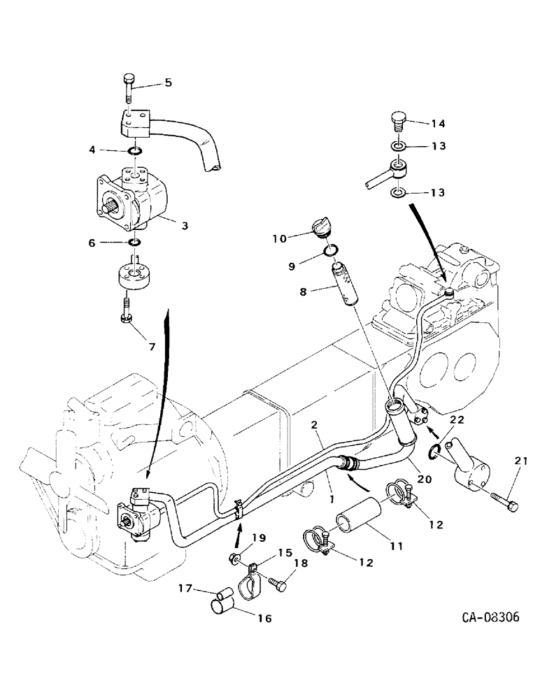 Схема запчастей Case IH 254 - (10-05) - HYDRAULICS, HYDRAULIC SUPPLY, MANUAL STEERING, CONSTANT MESH GEAR TRANSMISSION, 244 AND 254 (07) - HYDRAULICS
