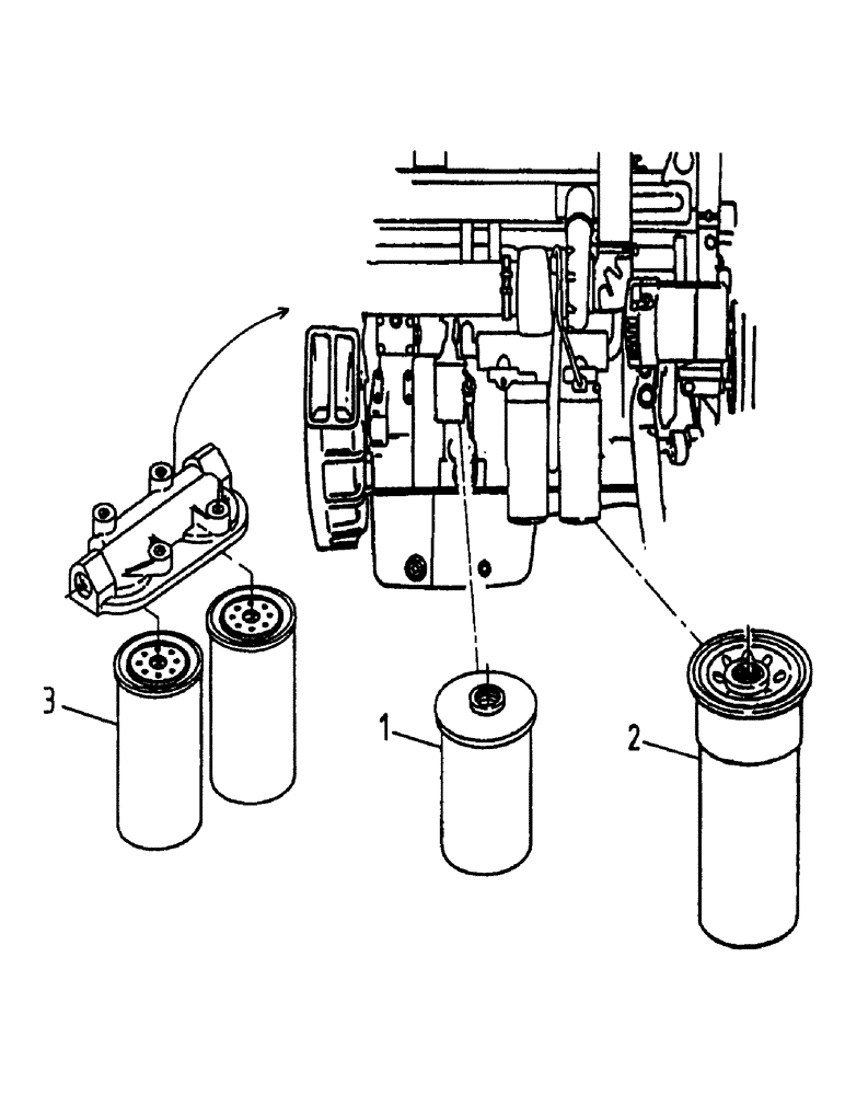 Схема запчастей Case IH 7000 - (C01-08) - FILTERS, L10 Engine & Engine Attachments