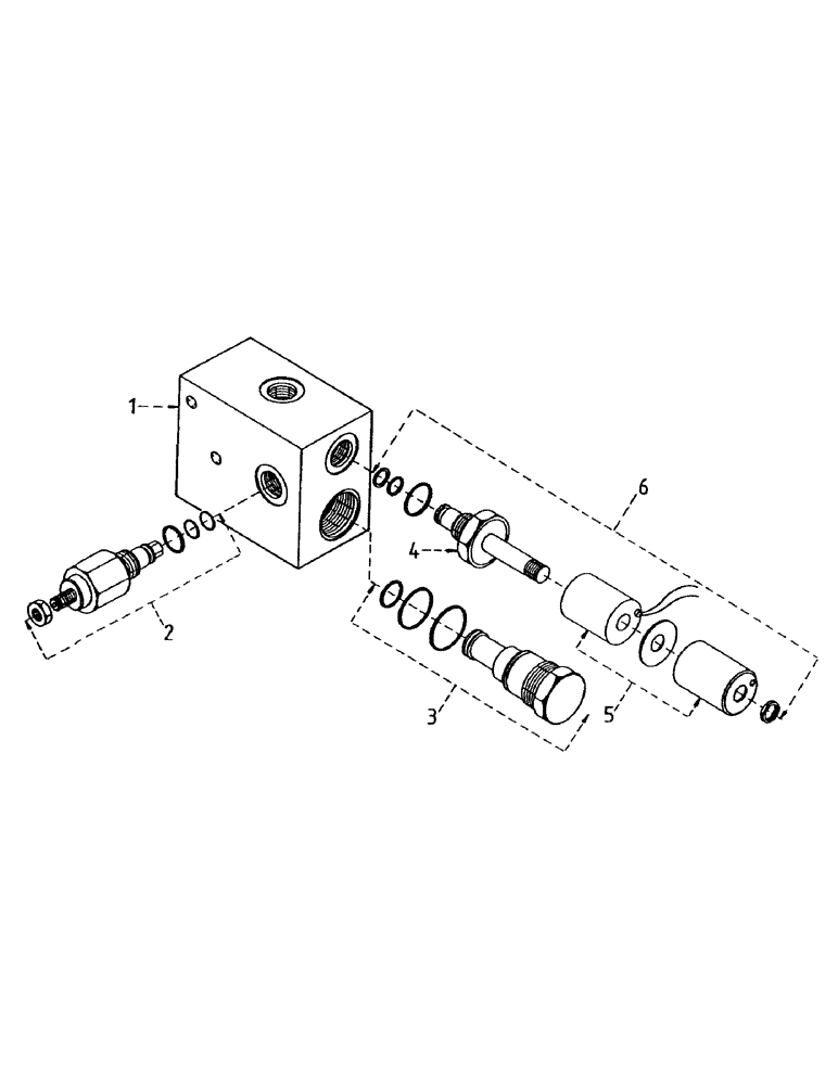 Схема запчастей Case IH 7000 - (B04-57) - HYDRAULIC SOLENOID RELIEF VALVE, EXTRACTORS Hydraulic Components & Circuits