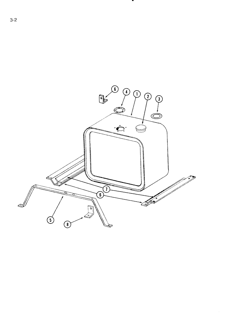 Схема запчастей Case IH 5000 - (3-02) - FUEL TANK AND SUPPORTS (03) - FUEL SYSTEM