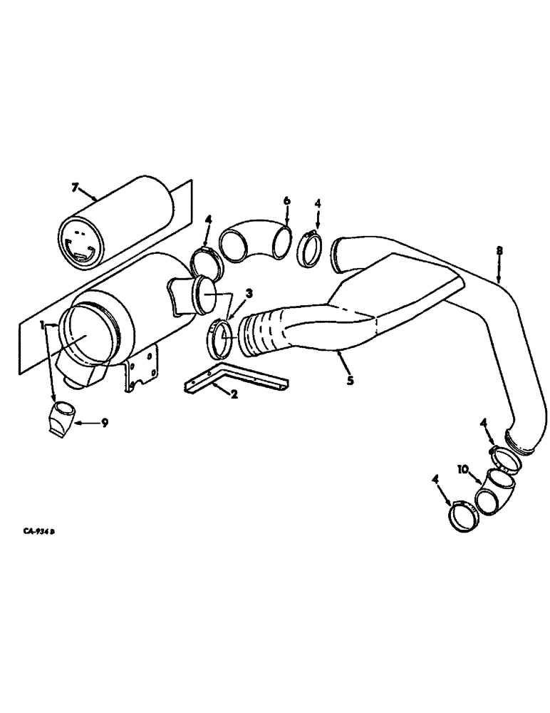 Схема запчастей Case IH 574 - (12-01) - POWER, AIR CLEANER AND CONNECTIONS Power