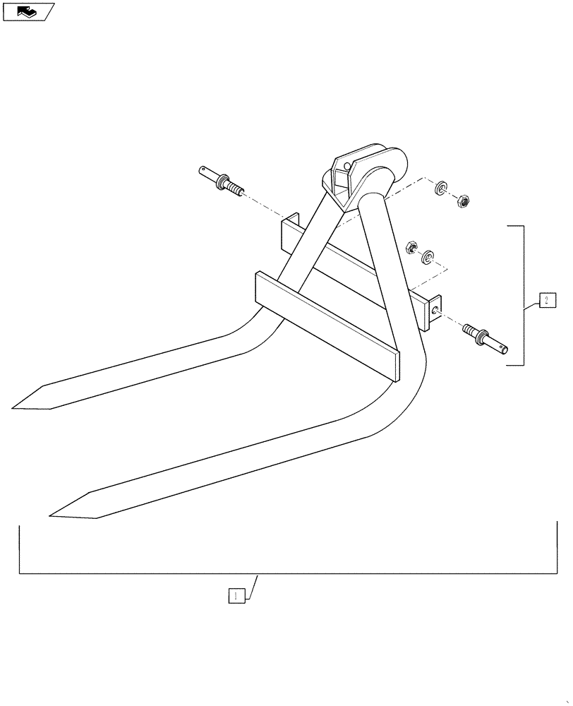 Схема запчастей Case IH WORK EZ BC - (88.100.01) - 3 PT BALE CARRIER 
