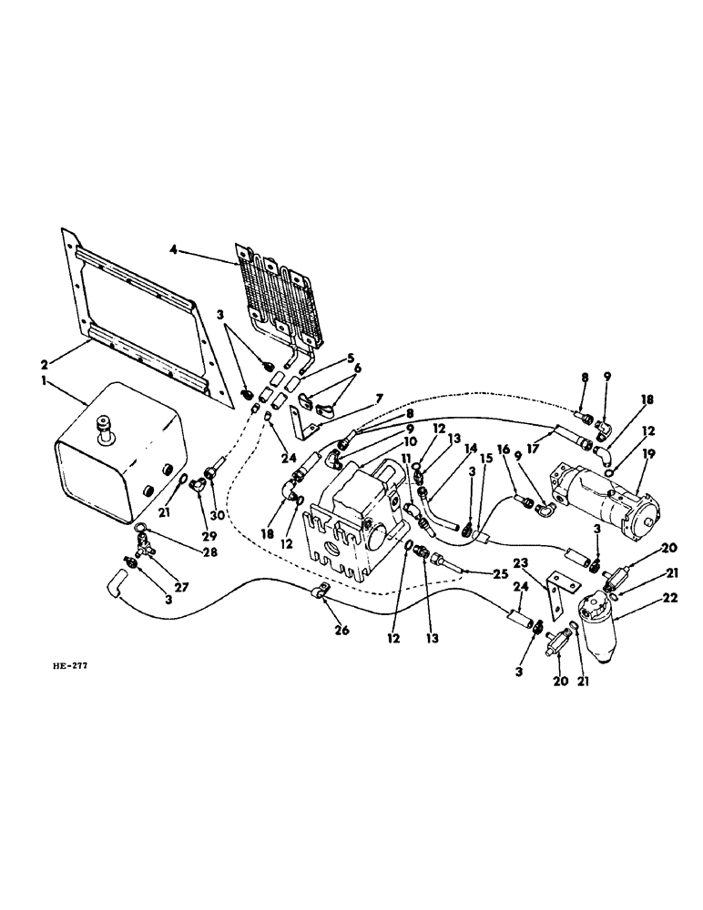 Схема запчастей Case IH 275 - (F-24) - HYDRAULIC SYSTEM, HYDROSTATIC HYDRAULIC DRIVE CIRCUIT (07) - HYDRAULIC SYSTEM
