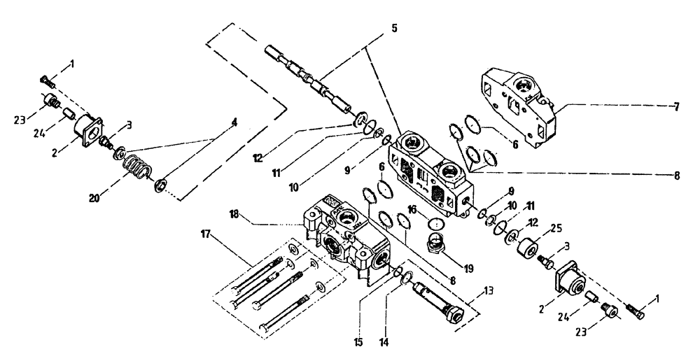 Схема запчастей Case IH 7700 - (B04[20]) - HYDRAULIC VALVE, CHOPPER AND FEEDROLLERS, A35 Hydraulic Components & Circuits