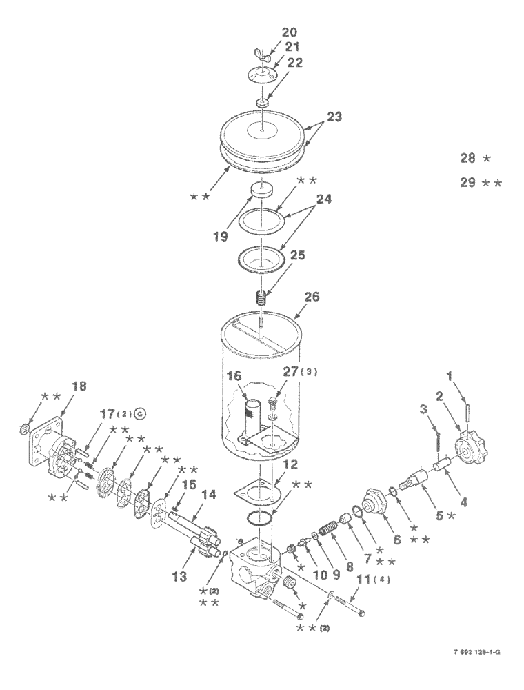 Схема запчастей Case IH 8545 - (8-04) - BALE TENSIONER HYDRAULIC PUMP AND RESERVOIR ASSEMBLY (07) - HYDRAULICS
