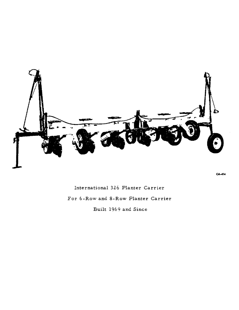 Схема запчастей Case IH 326 - (AB-01) - INTERNATIONAL 326 PLANTER CARRIER, FOR 6-ROW AND 8-ROW 