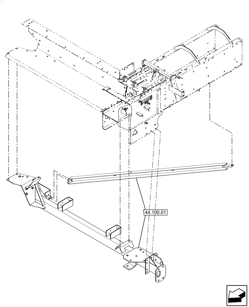 Схема запчастей Case IH SB531 - (00.000.44) - PICTORIAL INDEX, AXLE (00) - GENERAL & PICTORIAL INDEX