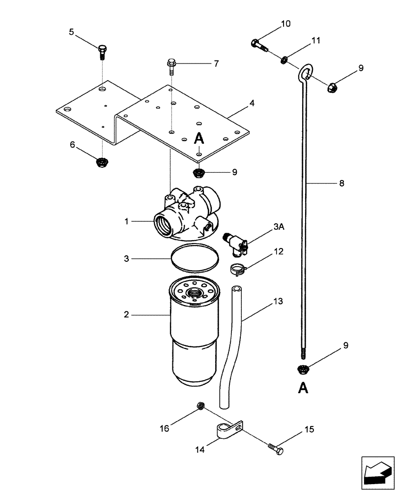 Схема запчастей Case IH 2577 - (35.200.10) - FILTER ASSY - OIL, RETURN - RETURN FILTER MOUNTING (35) - HYDRAULIC SYSTEMS
