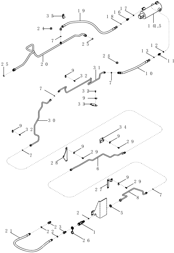 Схема запчастей Case IH MX230 - (08-12) - HYDRAULIC SYSTEM - FRONT HITCH (08) - HYDRAULICS