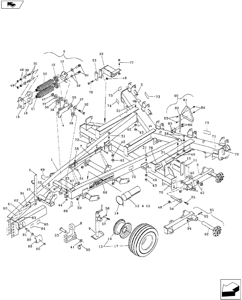 Схема запчастей Case IH 730 - (39.100.01) - FRAME ASSEMBLY (39) - FRAMES AND BALLASTING