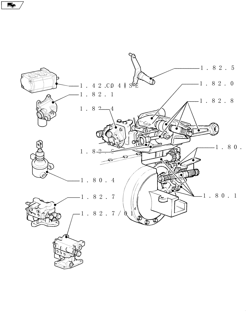 Схема запчастей Case IH FARMALL 65C - (SEC. 07) - HYDRAULICS (00) - GENERAL