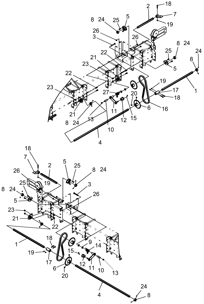 Схема запчастей Case IH 1260 - (75.100.05[01]) - SEED DRIVE - CENTER 90 (75) - SOIL PREPARATION