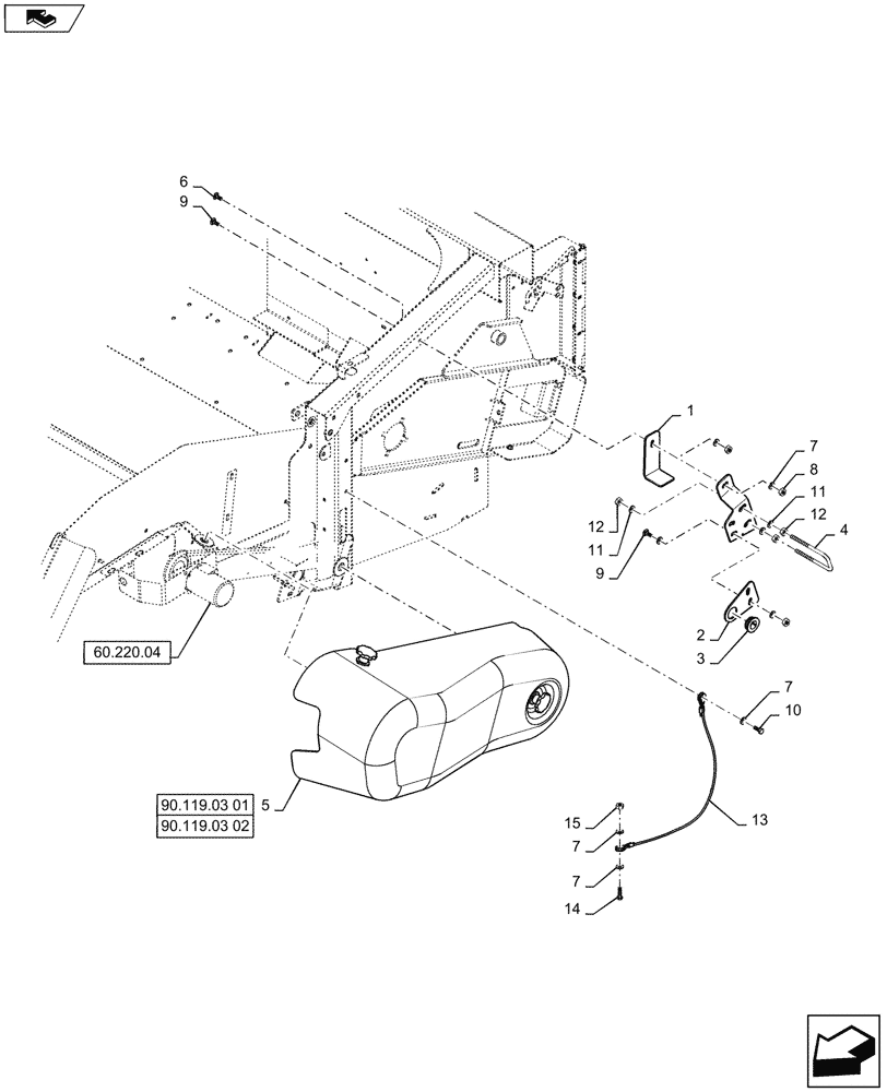 Схема запчастей Case IH 3016 - (90.119.02) - SHIELDS, BELT DRIVE (90) - PLATFORM, CAB, BODYWORK AND DECALS