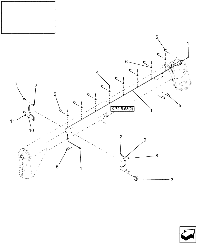 Схема запчастей Case IH AFX8010 - (A.40.A[5]) - LIGHT, UNLOADING AUGER A - Distribution Systems