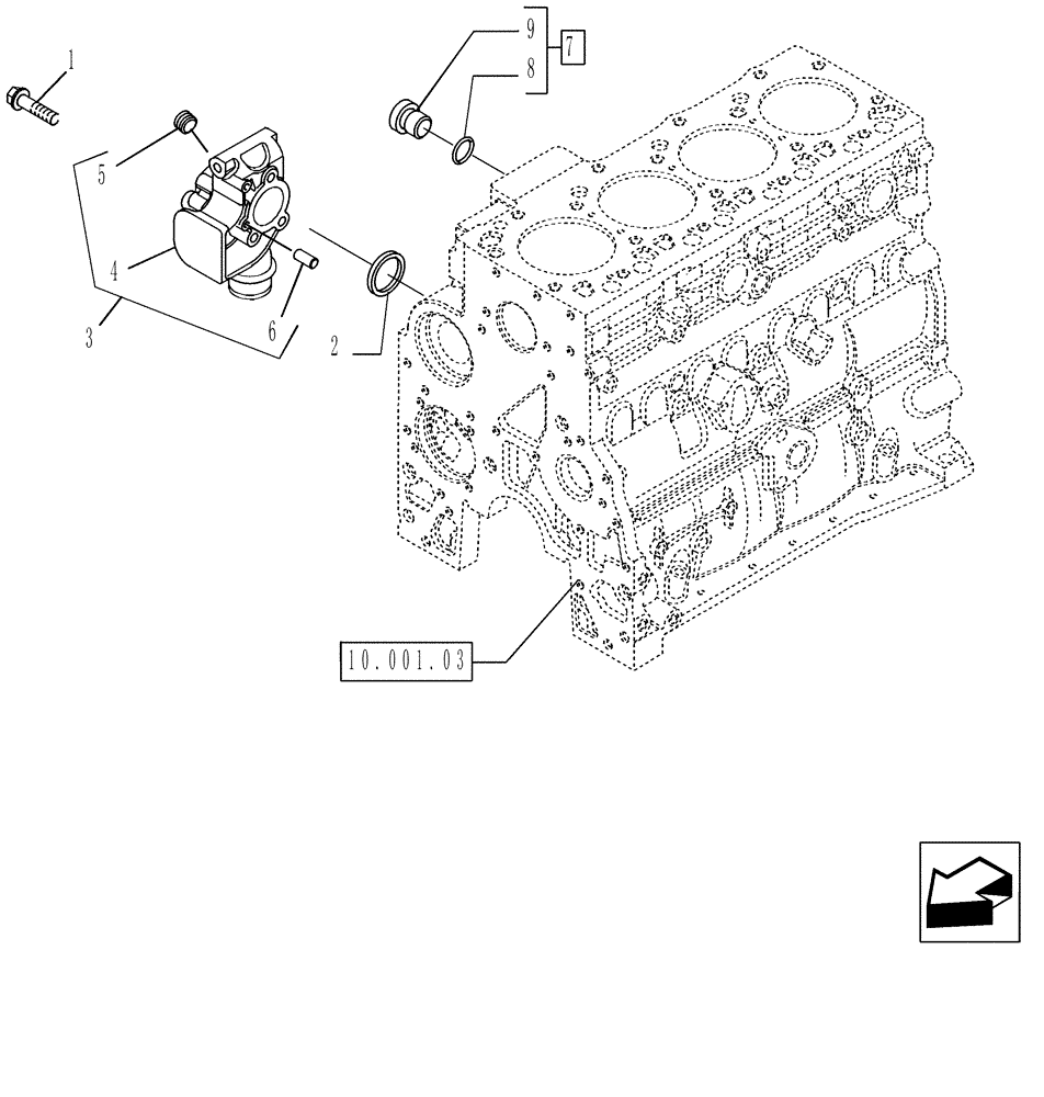 Схема запчастей Case IH P85 - (10.400.01) - PIPING - ENGINE COOLING SYSTEM (10) - ENGINE