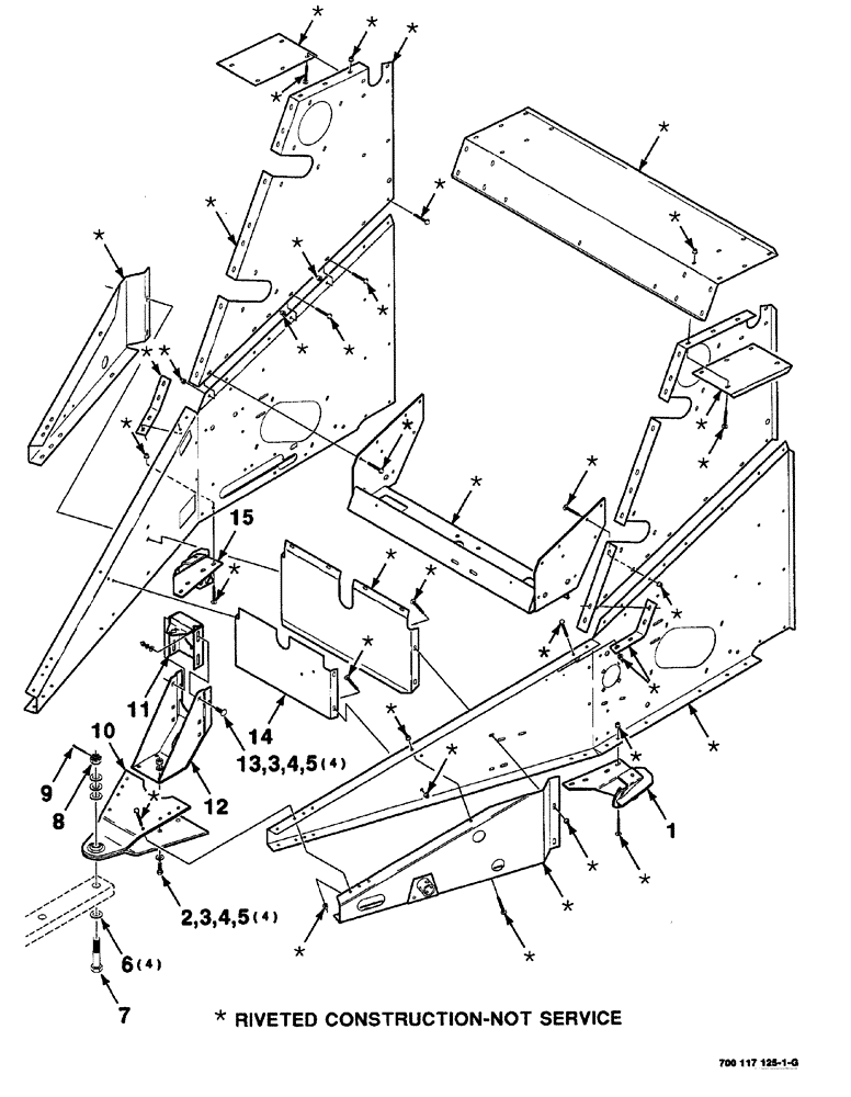 Схема запчастей Case IH 8420 - (07-04) - HITCH AND MAINFRAME ASSEMBLY (12) - MAIN FRAME