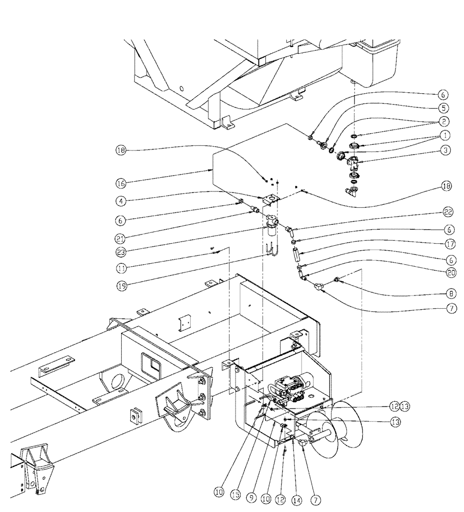 Схема запчастей Case IH 810 - (12-012) - PRESSURE WASHER W/WET KIT PLUMBING Pressure Washer