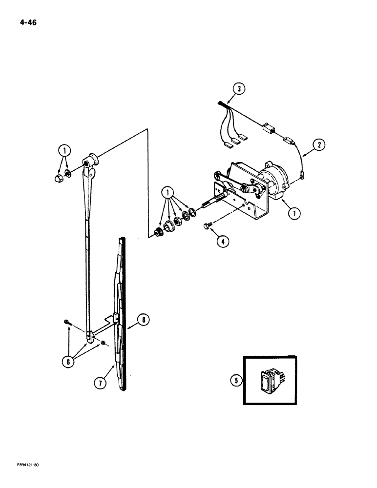 Схема запчастей Case IH 9170 - (4-46) - REAR WIPER, IF EQUIPPED (04) - ELECTRICAL SYSTEMS