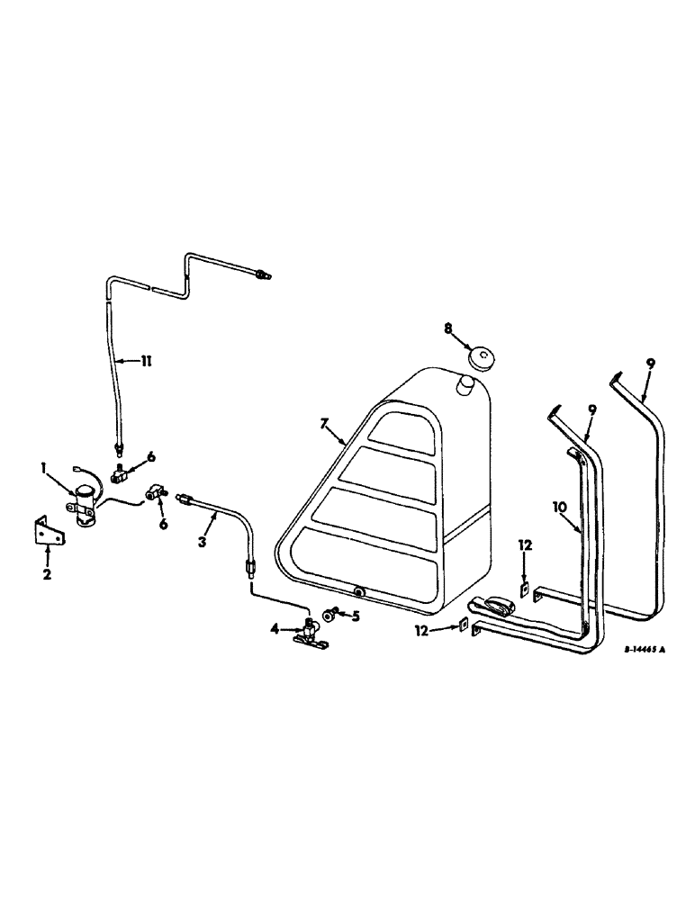 Схема запчастей Case IH 315 - (E-03) - FUEL SYSTEM, FUEL TANK AND LINES, GASOLINE ENGINE (02) - FUEL SYSTEM
