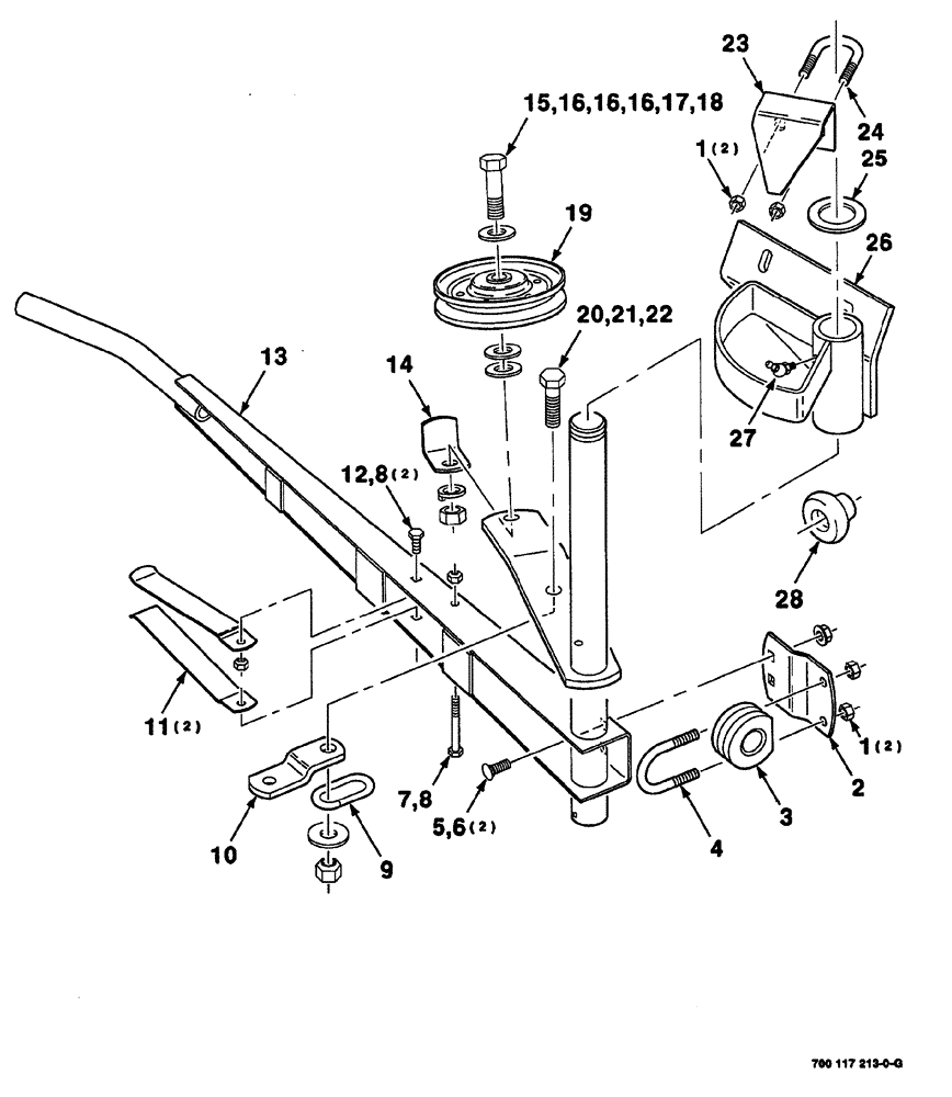 Схема запчастей Case IH 8420 - (06-04) - THREADER ASSEMBLY (14) - BALE CHAMBER