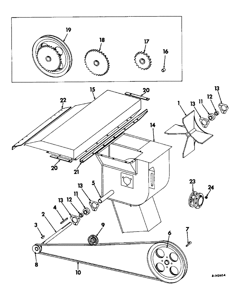 Схема запчастей Case IH 403 - (261) - FEEDER DUST FAN (88) - ACCESSORIES
