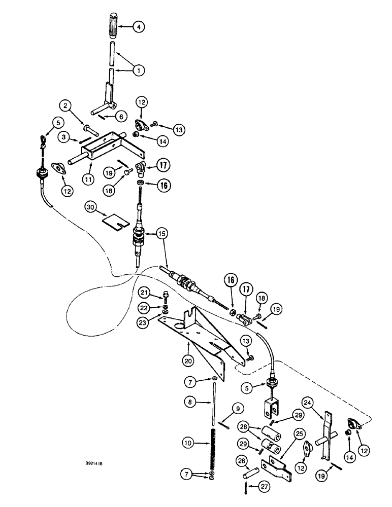 Схема запчастей Case IH 2055 - (6-40) - TRANSMISSION SHIFT CONTROLS (03) - POWER TRAIN