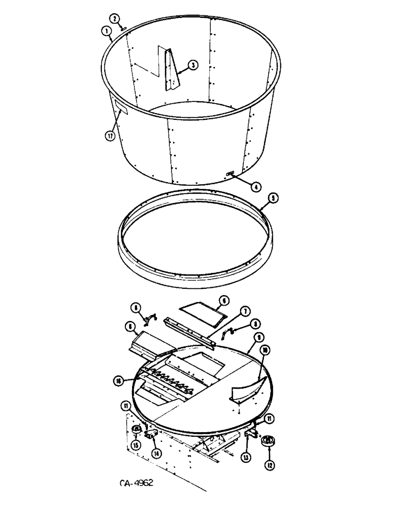 Схема запчастей Case IH 750 - (E-05) - TUB AND ATTACHING PARTS 