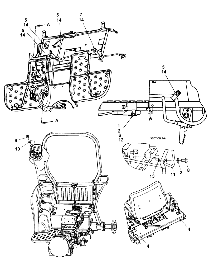 Схема запчастей Case IH DX45 - (06.06) - CHASSIS HARNESS (06) - ELECTRICAL SYSTEMS