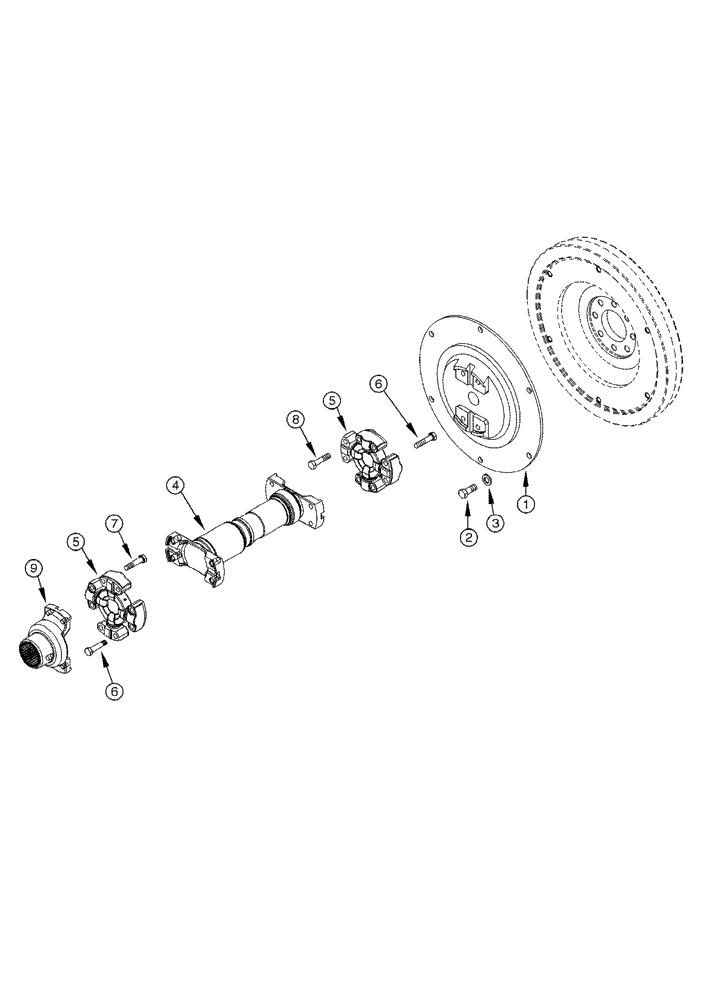 Схема запчастей Case IH MX240 - (06-01A) - TRANSMISSION DRIVE SHAFT, MX240, MX270 (06) - POWER TRAIN