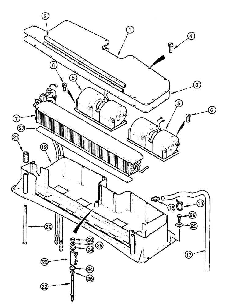 Схема запчастей Case IH 7700 - (A13[01]) - AIR CONDITIONER Mainframe & Functioning Components