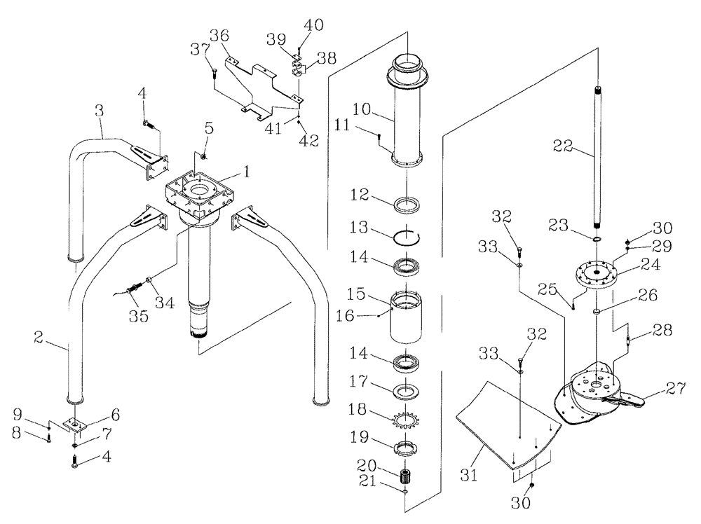 Схема запчастей Case IH 7700 - (A07[01]) - VERTICAL ARM EXTRACTOR FAN,  PRIMARY Mainframe & Functioning Components