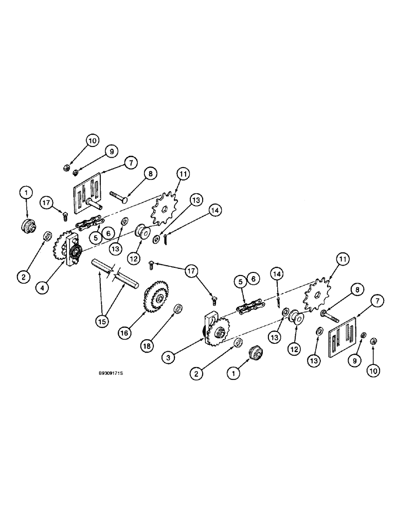 Схема запчастей Case IH 955 - (9B-06) - PRIMARY SEED DRIVE, 8 ROW WIDE AND 12 ROW NARROW - VERTICAL FOLD (09) - CHASSIS/ATTACHMENTS
